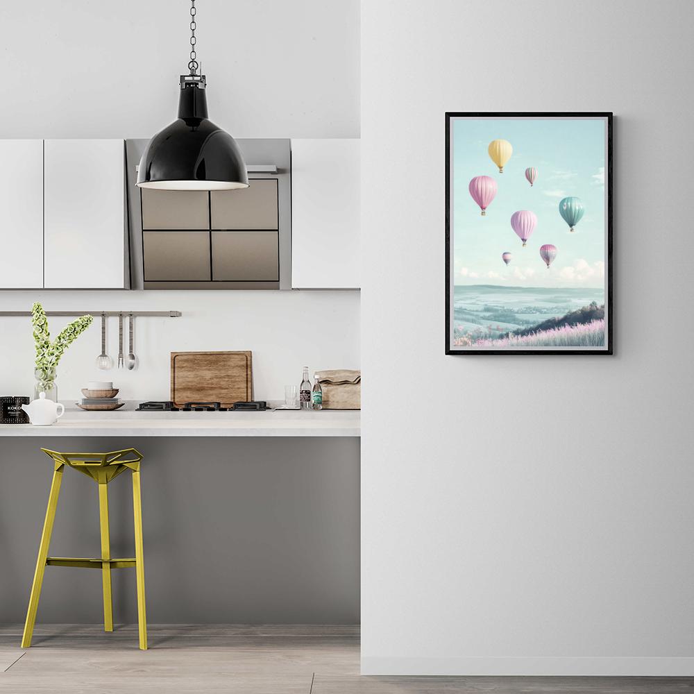 Montgolfière Pastel dans un intérieur