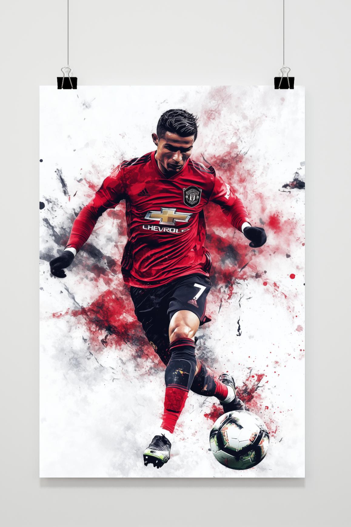 Affiche Cristiano Ronaldo Actie de 25 Artstreet