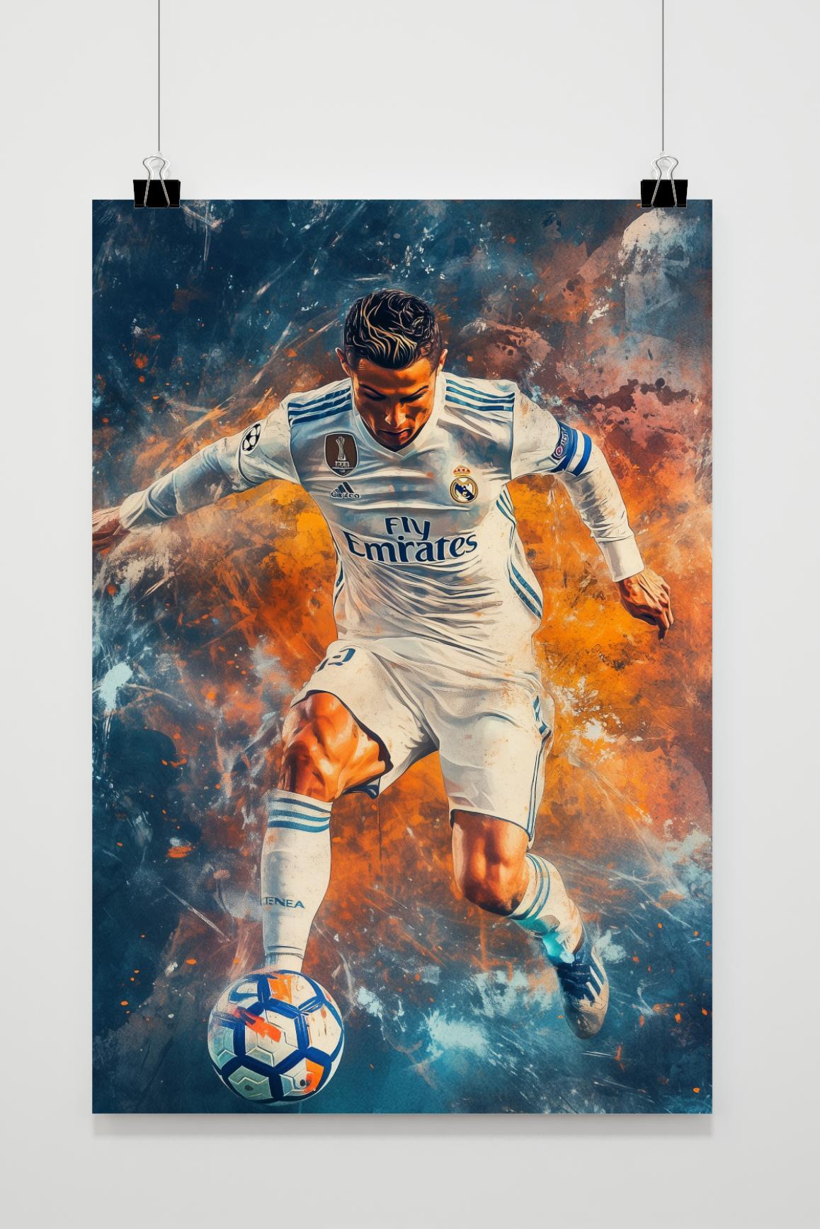 Affiche Cristiano Ronaldo Real Madrid de 25 Artstreet