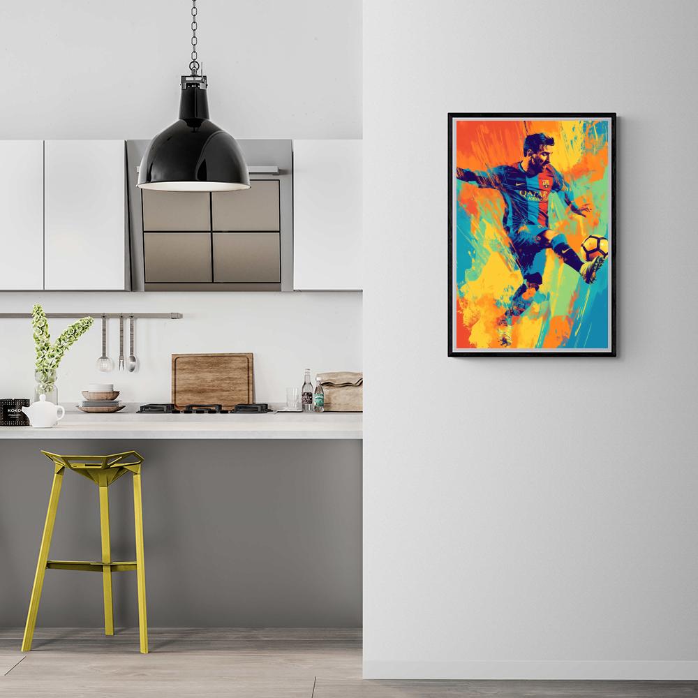 Lionel Messi dans un intérieur