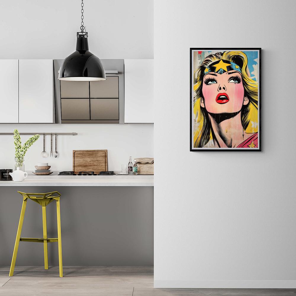 Wonder Woman dans un intérieur