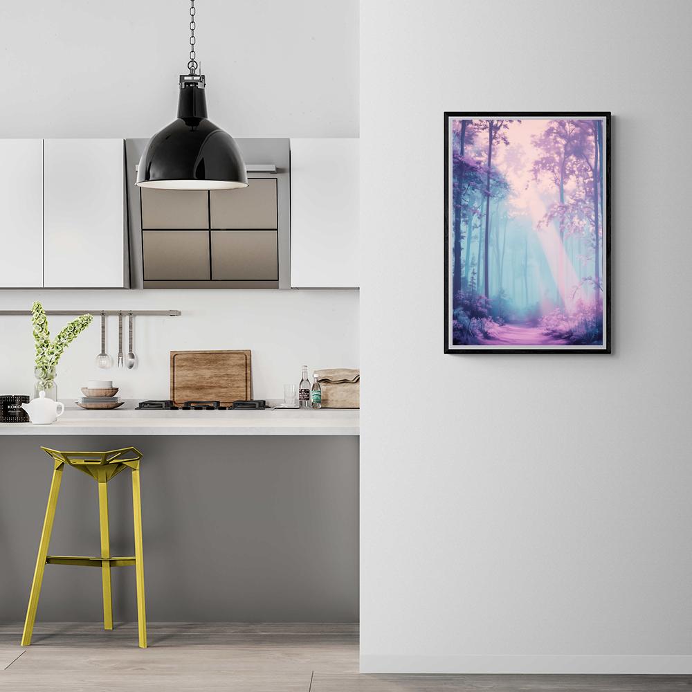 Bosque Pastel en un interior