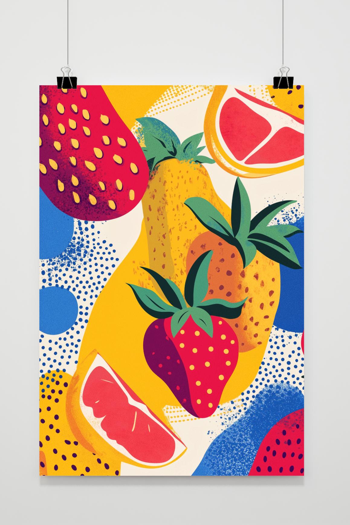 Affiche Fruit Pop Art de 25 Artstreet