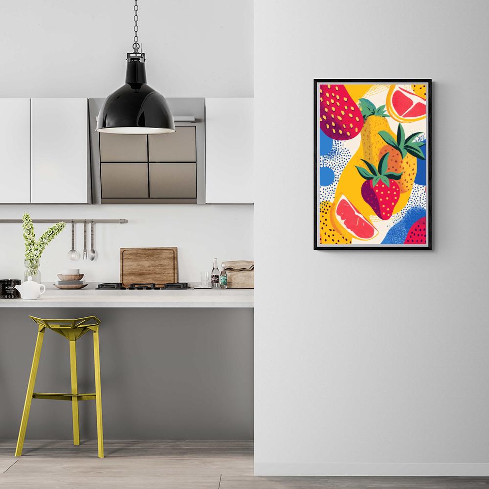 Fruit Pop Art dans un intérieur