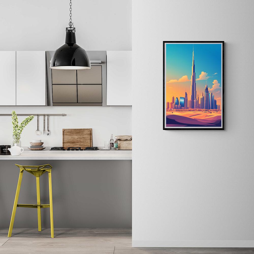 Dubai Skyline dans un intérieur