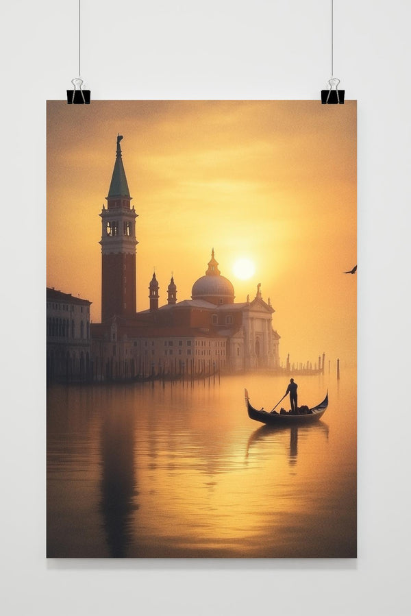 Gondeln in Venedig Poster