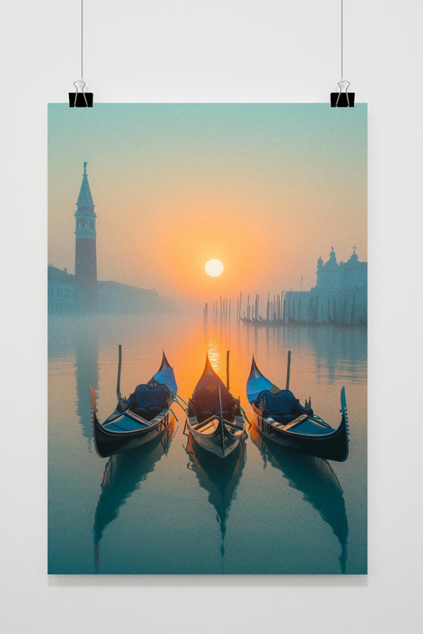Póster Góndolas de Venecia
