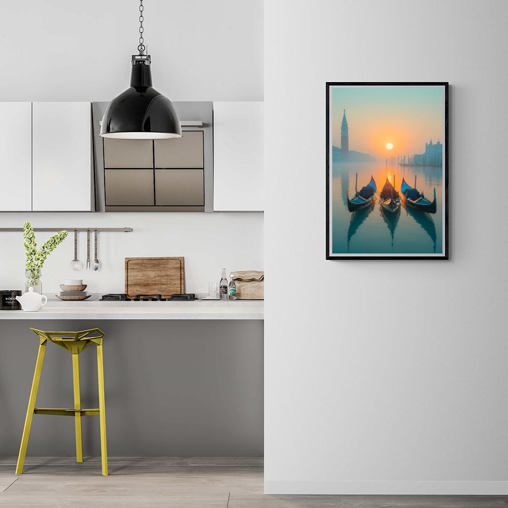 Gondoles de Venise dans un intérieur