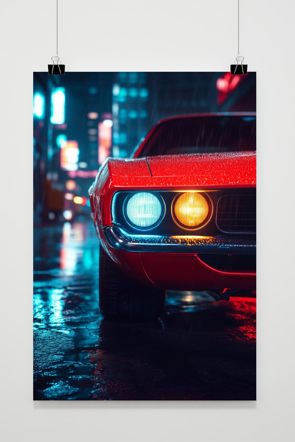 Póster Coche Rojo de 25 Artstreet