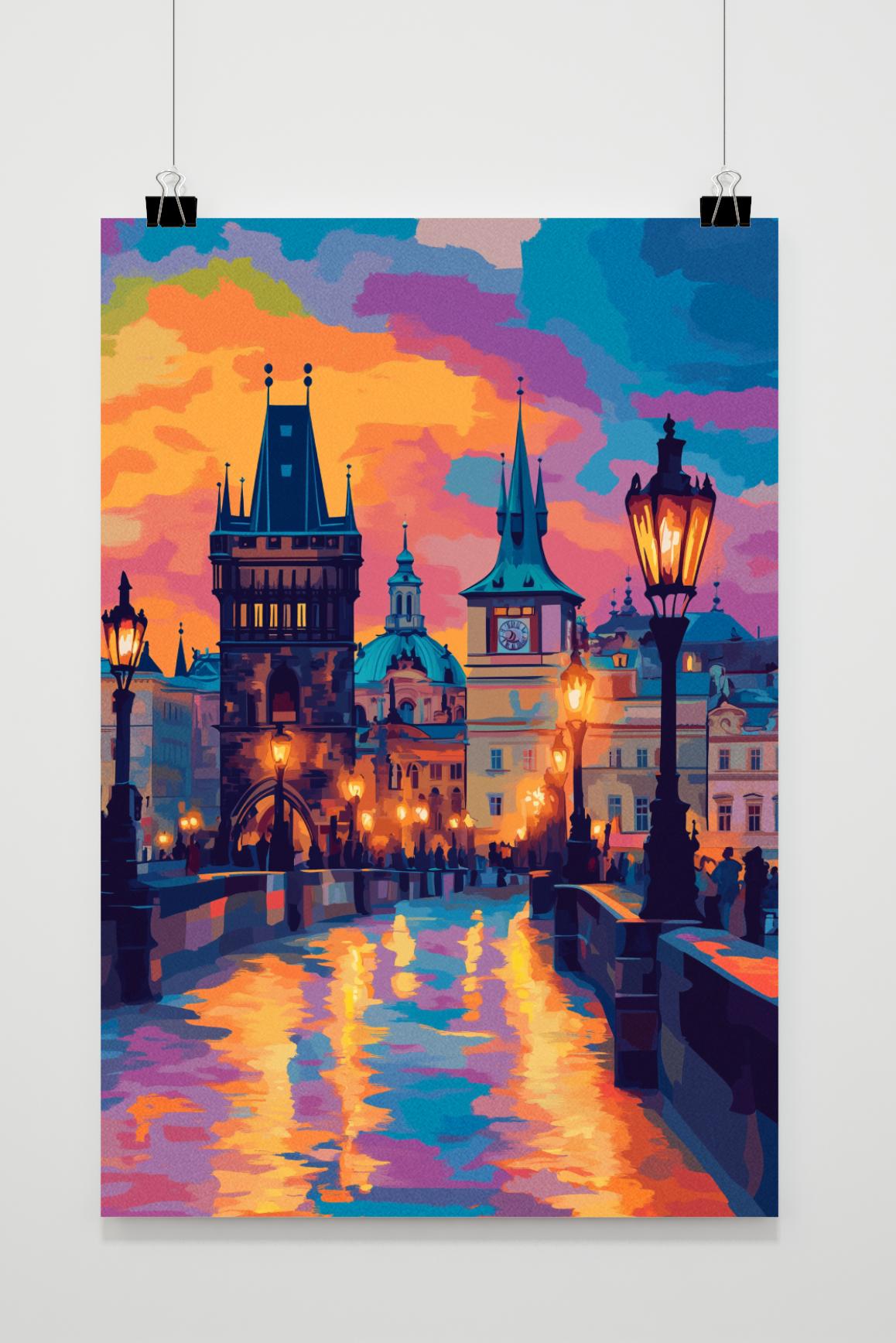 Affiche Prague Pont Charles de 25 Artstreet