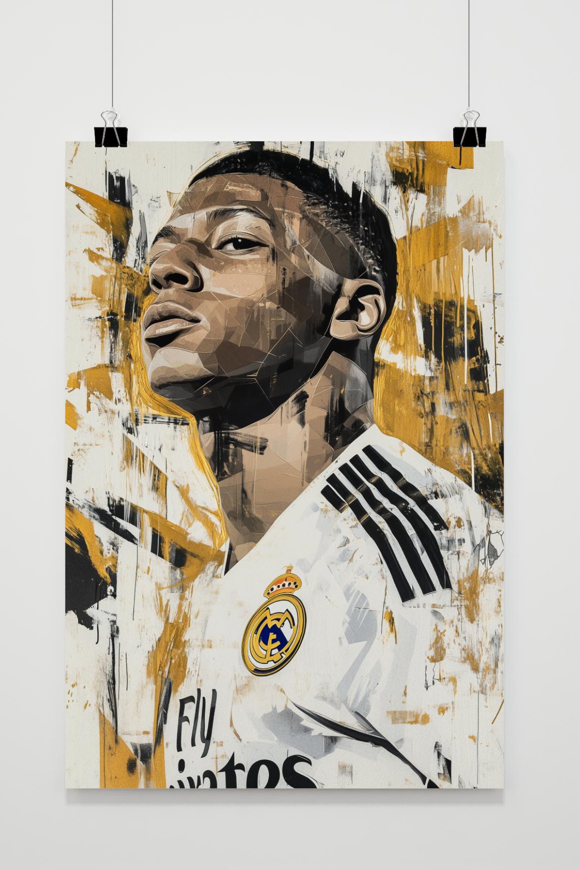Affiche Kylian Mbappé en Action de 25 Artstreet