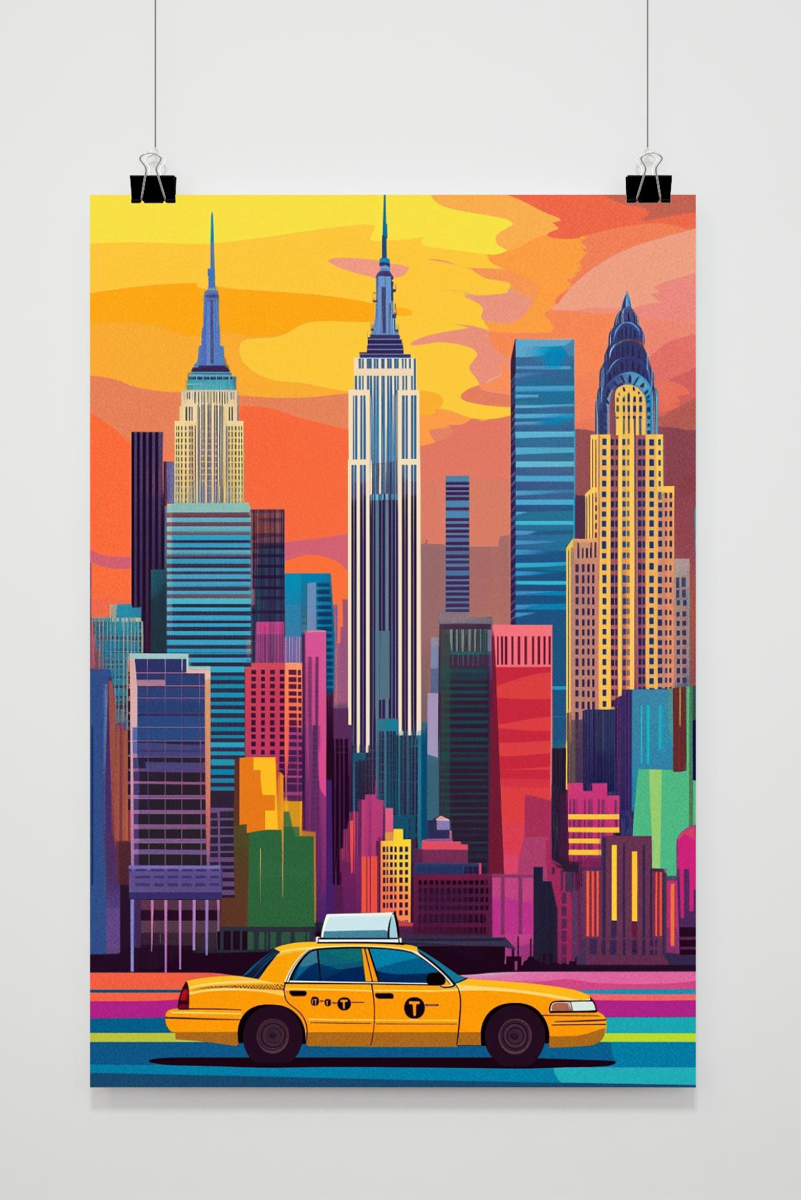 Affiche New York Skyline de 25 Artstreet
