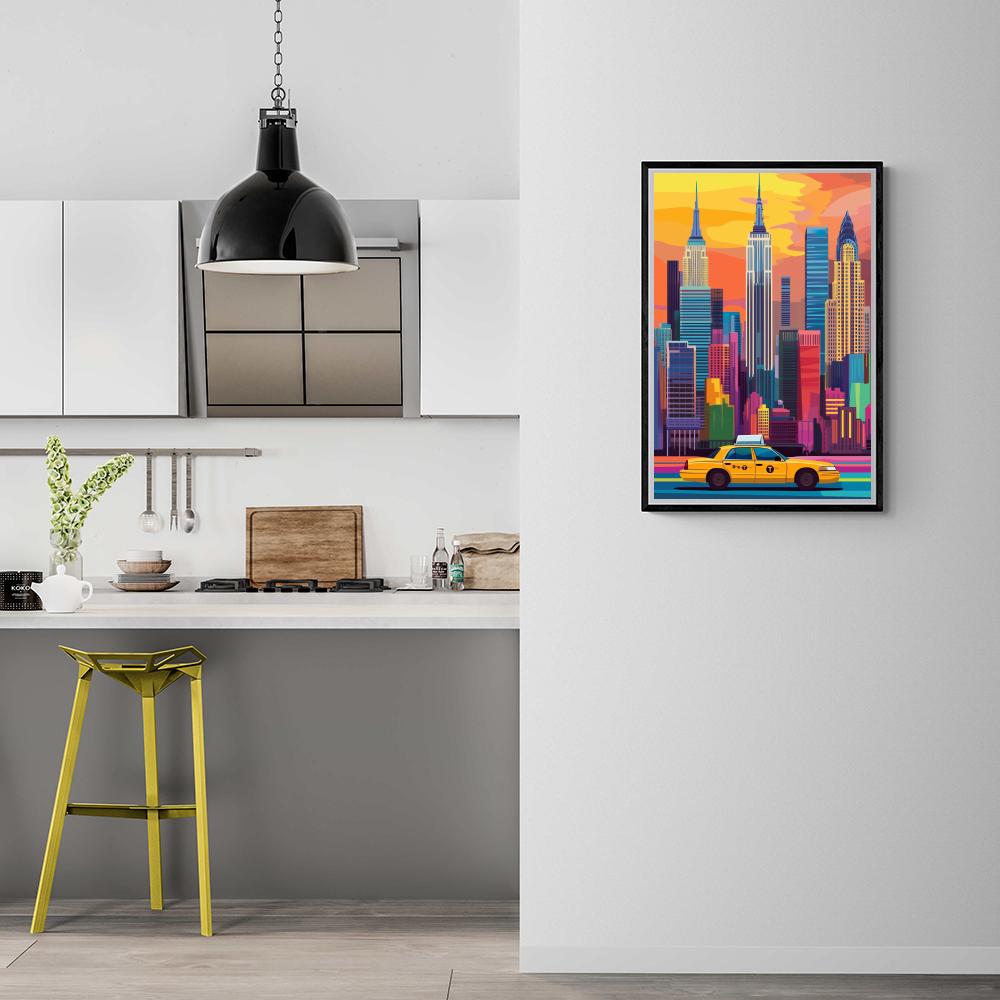 New York Skyline dans un intérieur