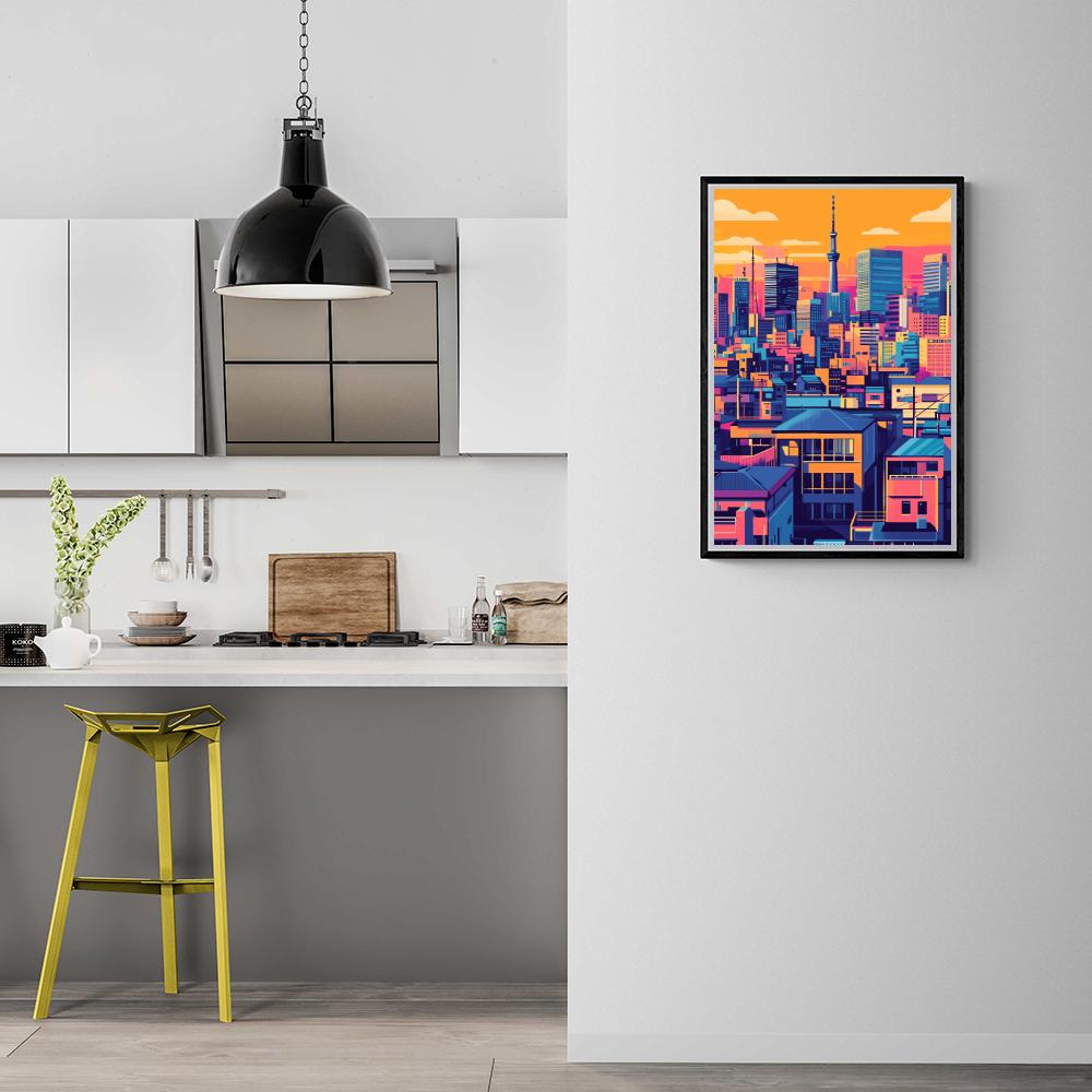 Tokyo coloré dans un intérieur
