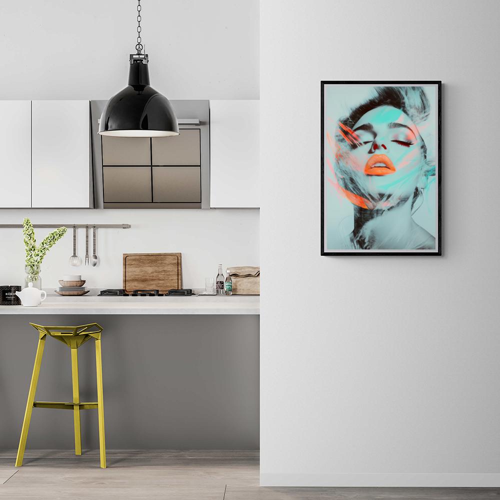 Lèvres Orange dans un intérieur