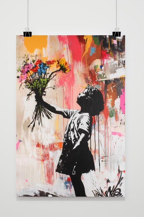 Póster Banksy Flores