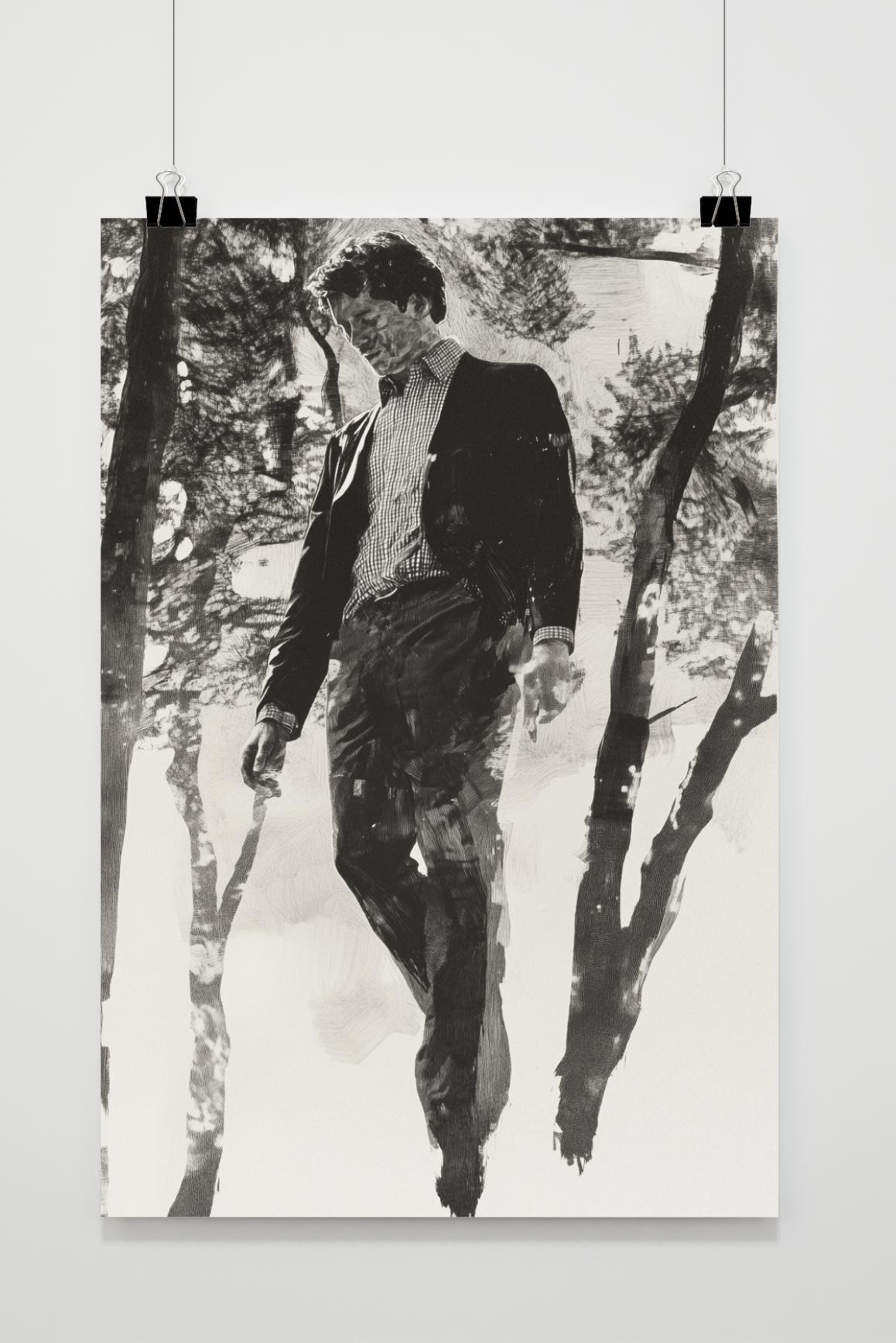 Affiche Homme Forêt Hockney de 25 Artstreet