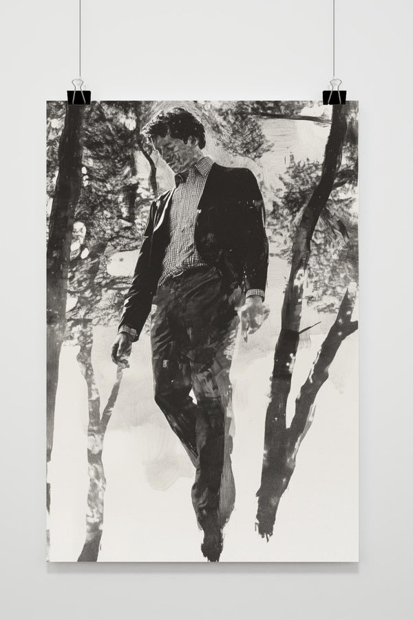 Póster Hombre Bosque Hockney