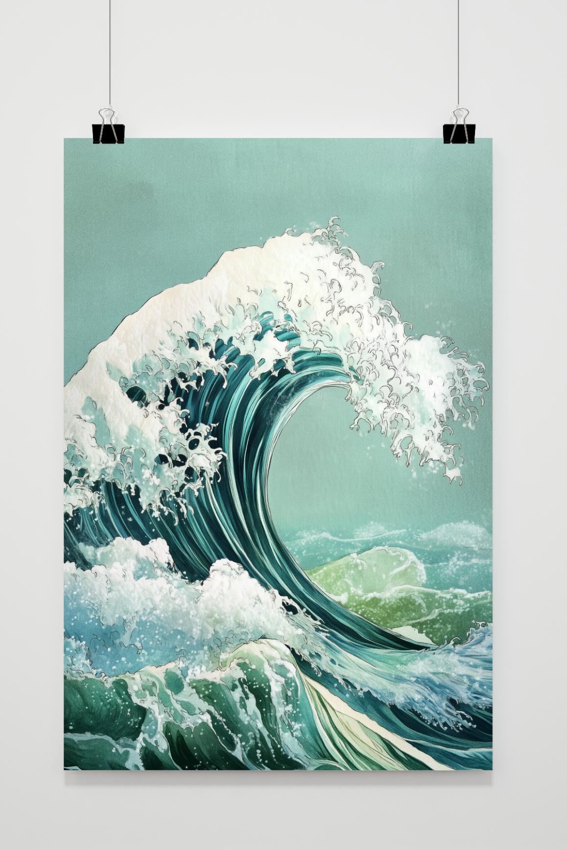 Affiche Vagues Hokusai de 25 Artstreet