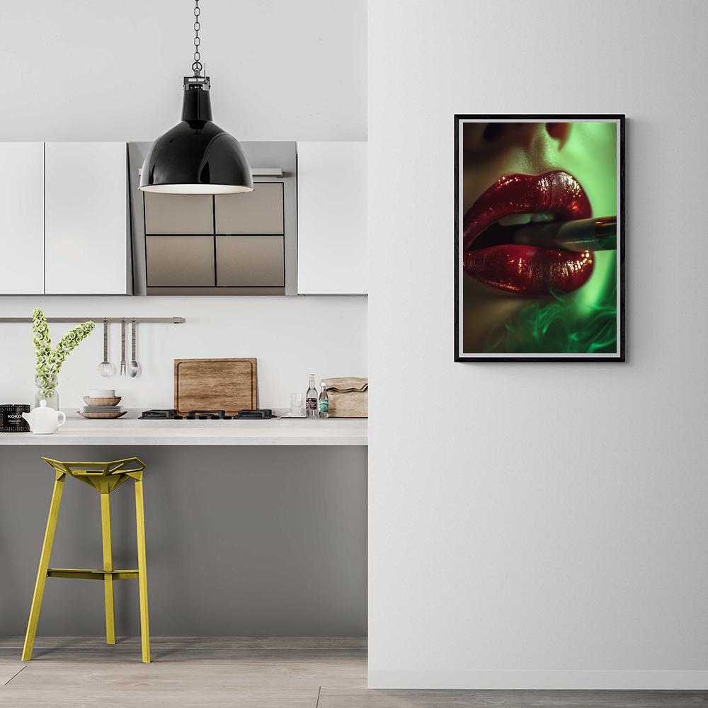 Lèvres à la Cigarette dans un intérieur