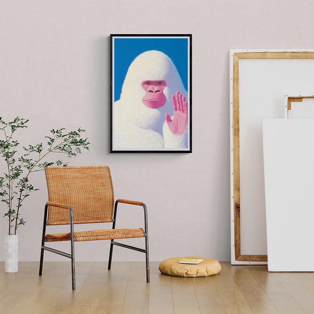 Singe Blanc dans un intérieur