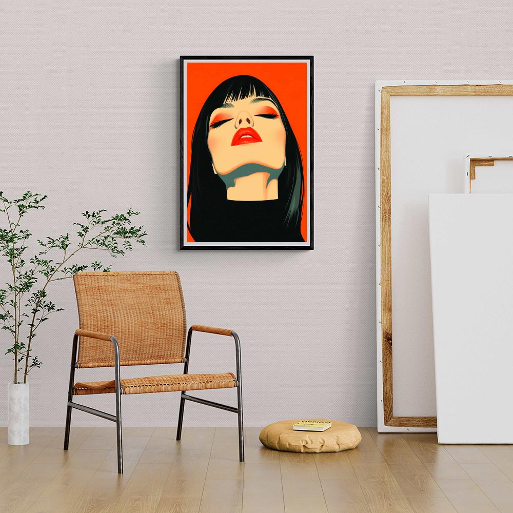 Femme Pop Art dans un intérieur