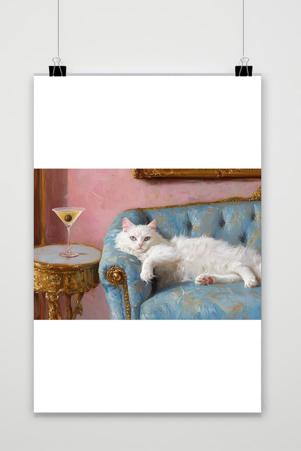 Affiche Chat et Martini