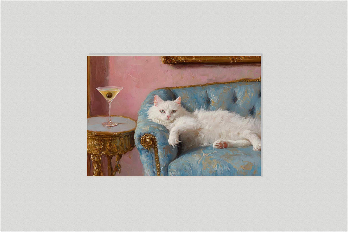 Chat et Martini dans un intérieur