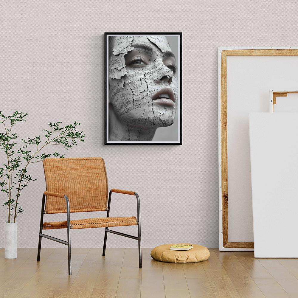 Visage Notes de Musique dans un intérieur