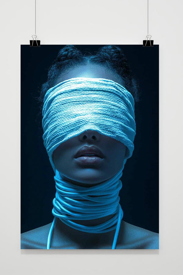Póster Persona con Venda en los Ojos
