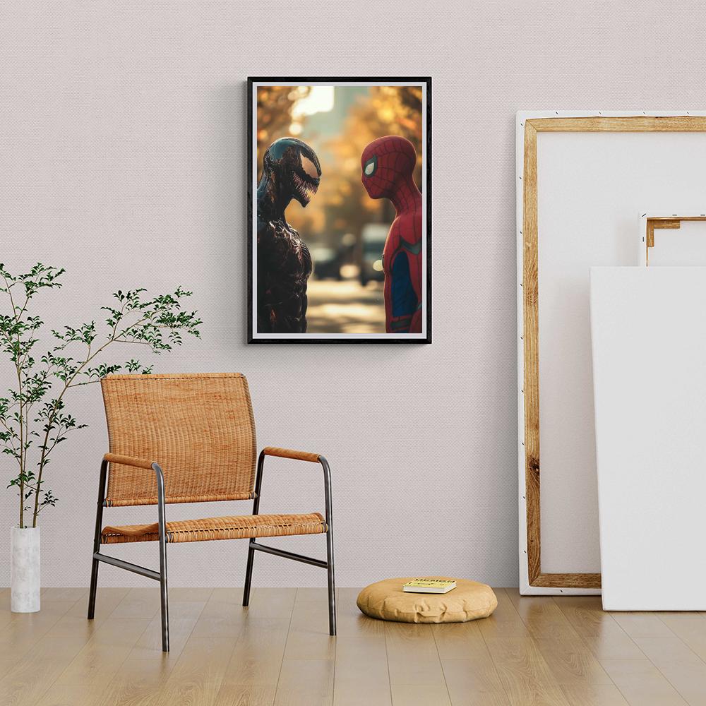 Venom Spiderman dans un intérieur