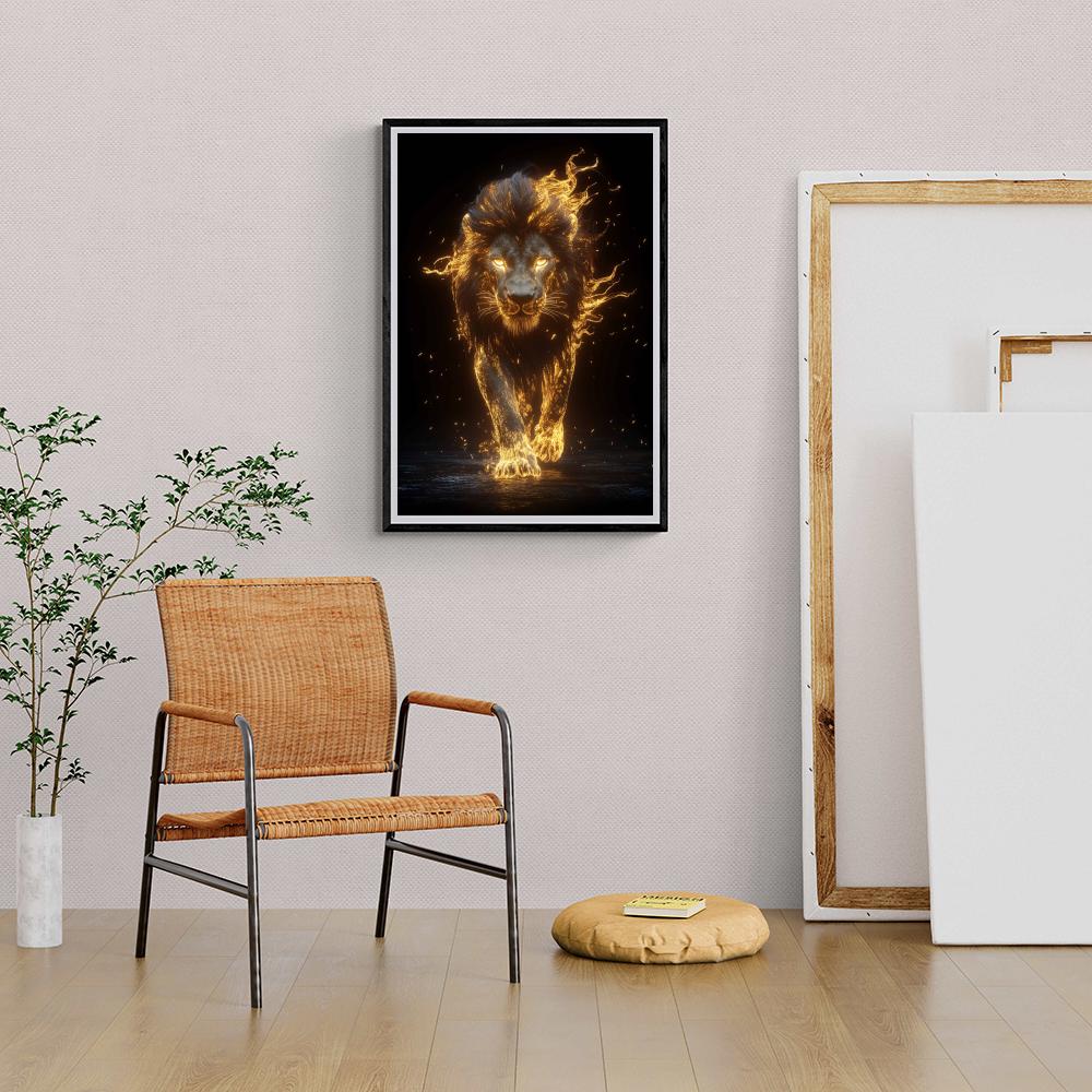 Lion Magique dans un intérieur
