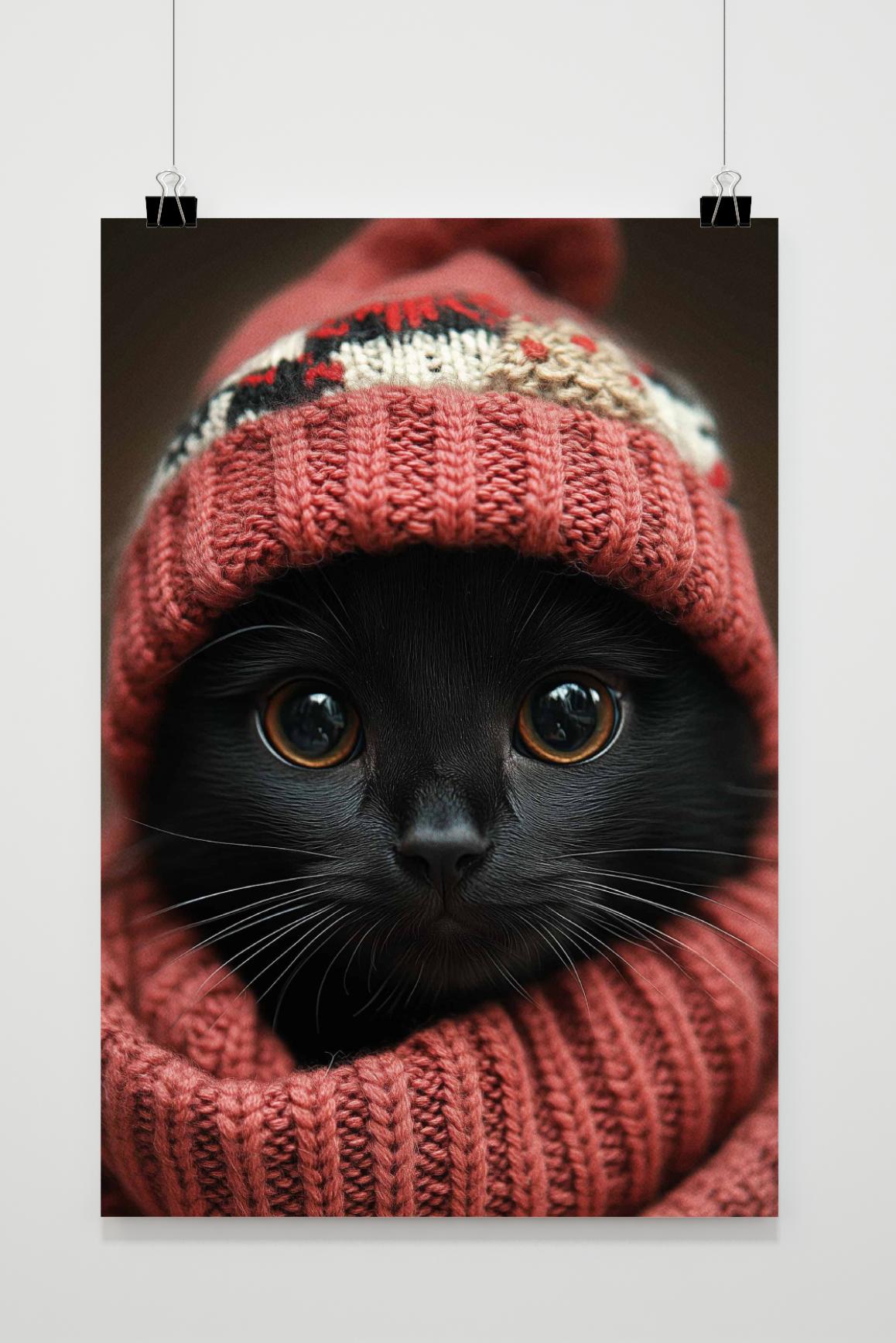 Affiche Chat en Pull de 25 Artstreet