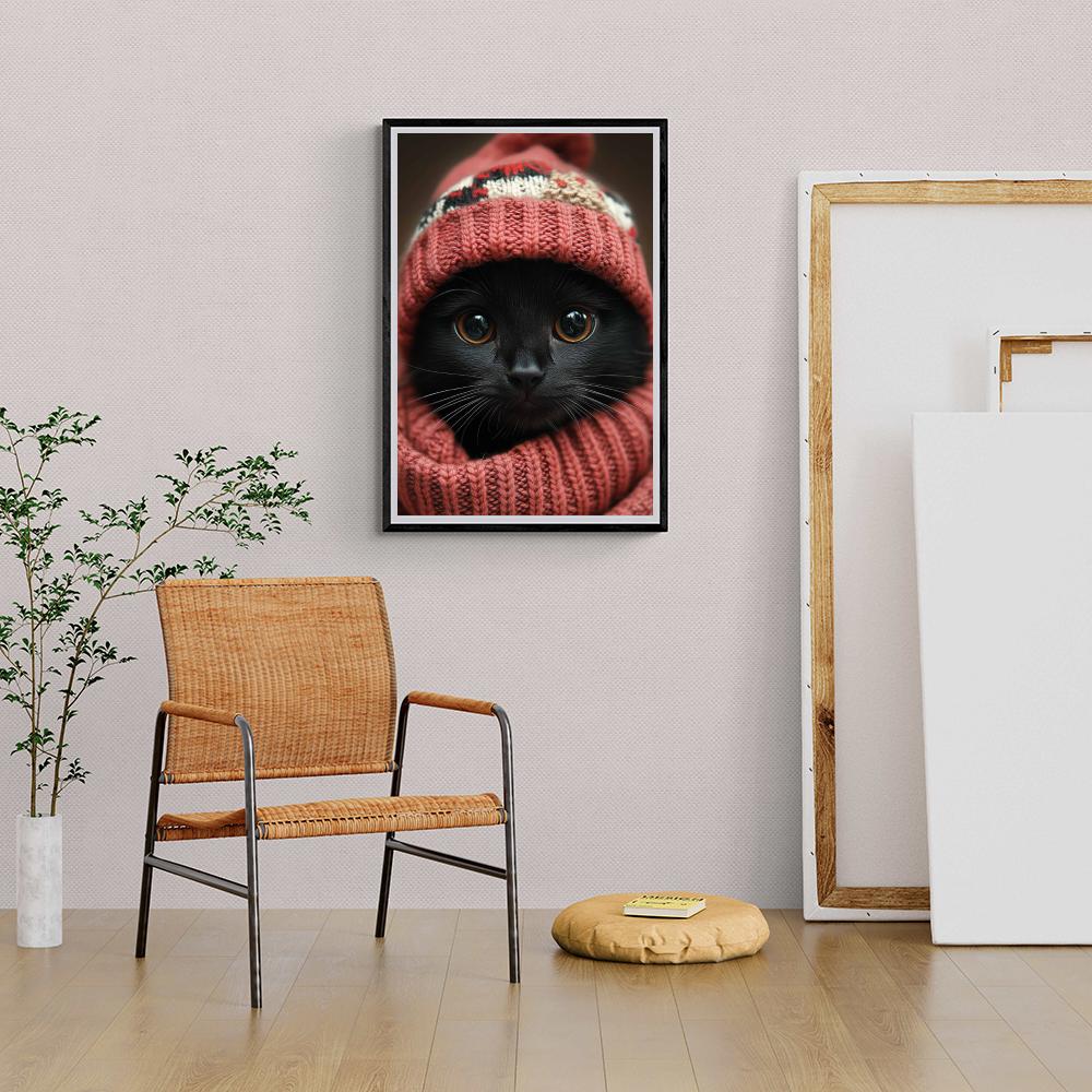 Chat en Pull dans un intérieur