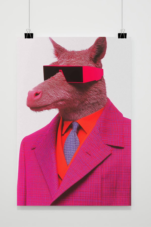 Póster Animal con Traje