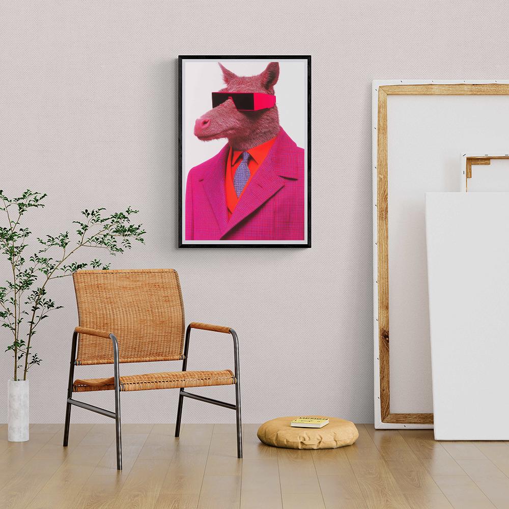 Animal en Costume dans un intérieur