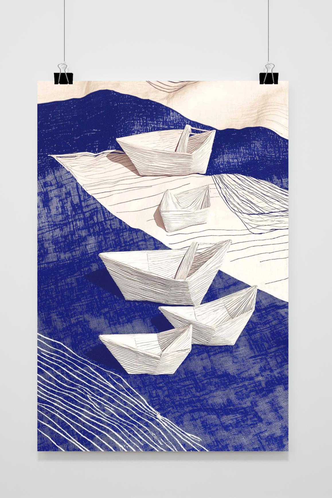 Affiche Bateau en Papier de 25 Artstreet