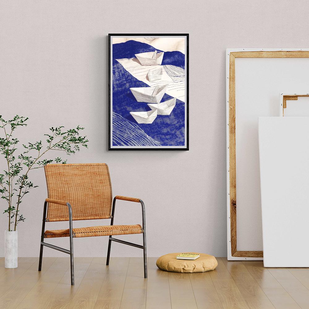 Bateau en Papier dans un intérieur