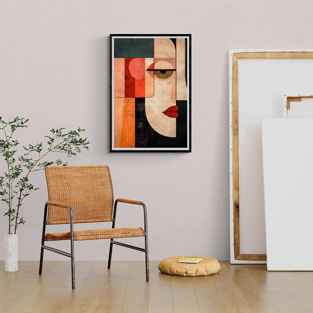 Rostro Abstracto en un interior