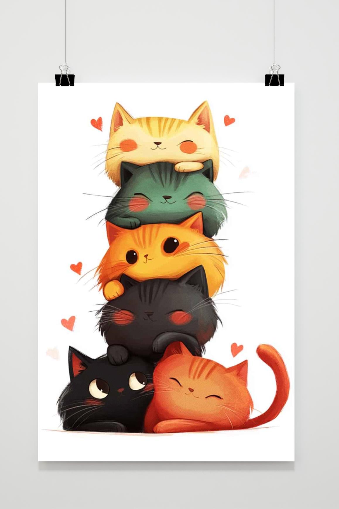 Affiche Chats Cartoon de 25 Artstreet
