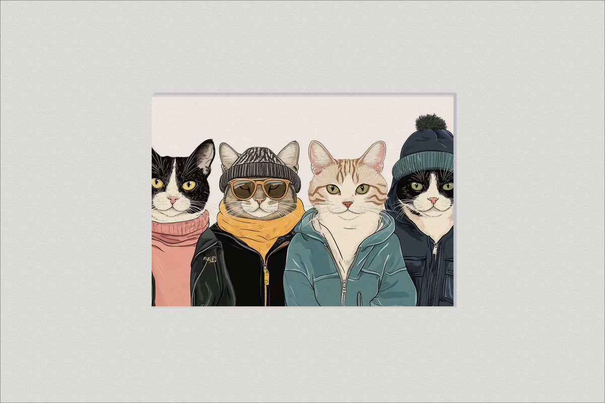 Gatos de Moda en un interior