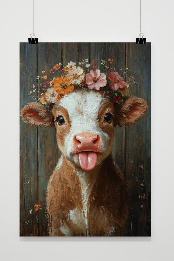 Póster Vaca Adorable