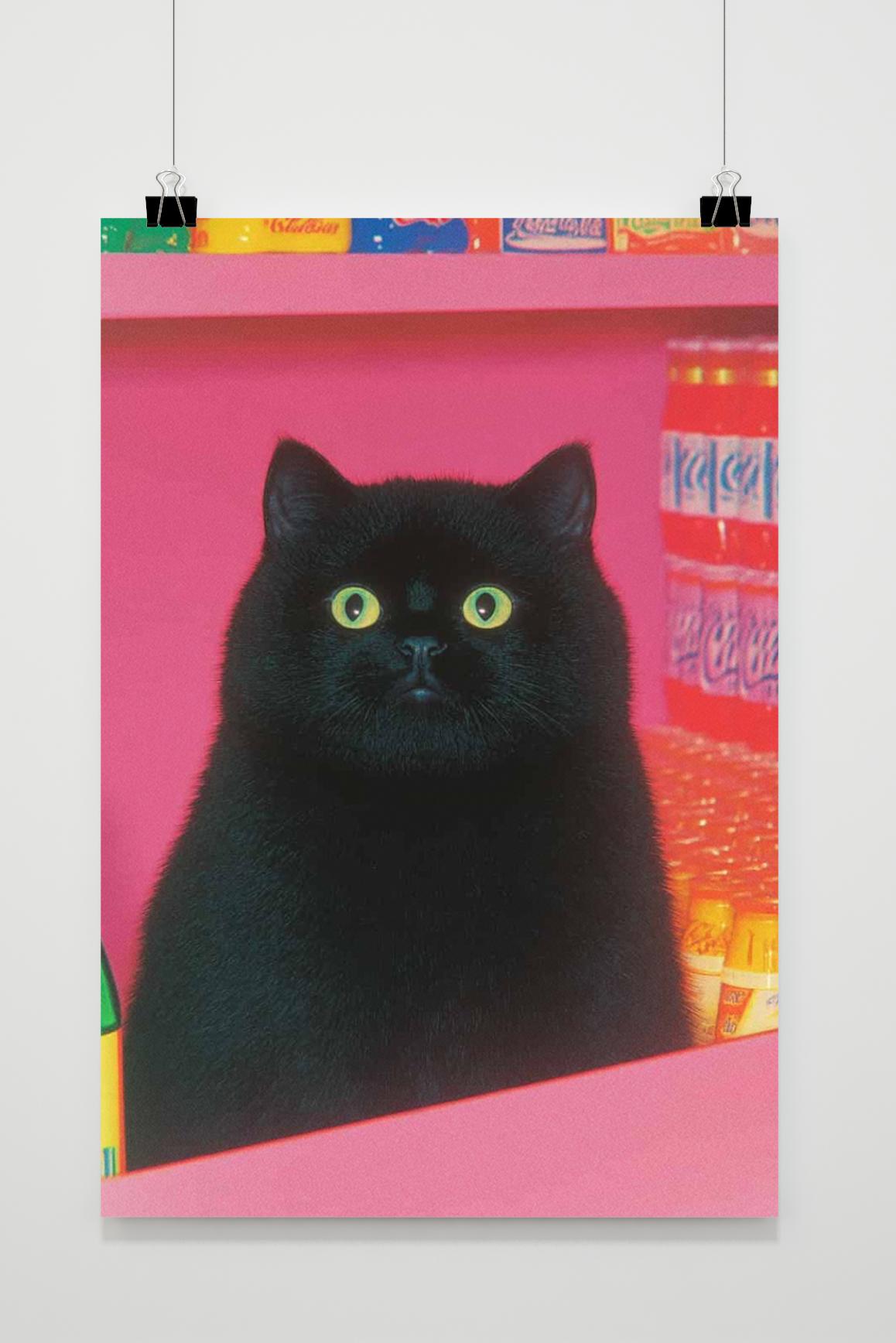 Affiche Chat Noir de 25 Artstreet