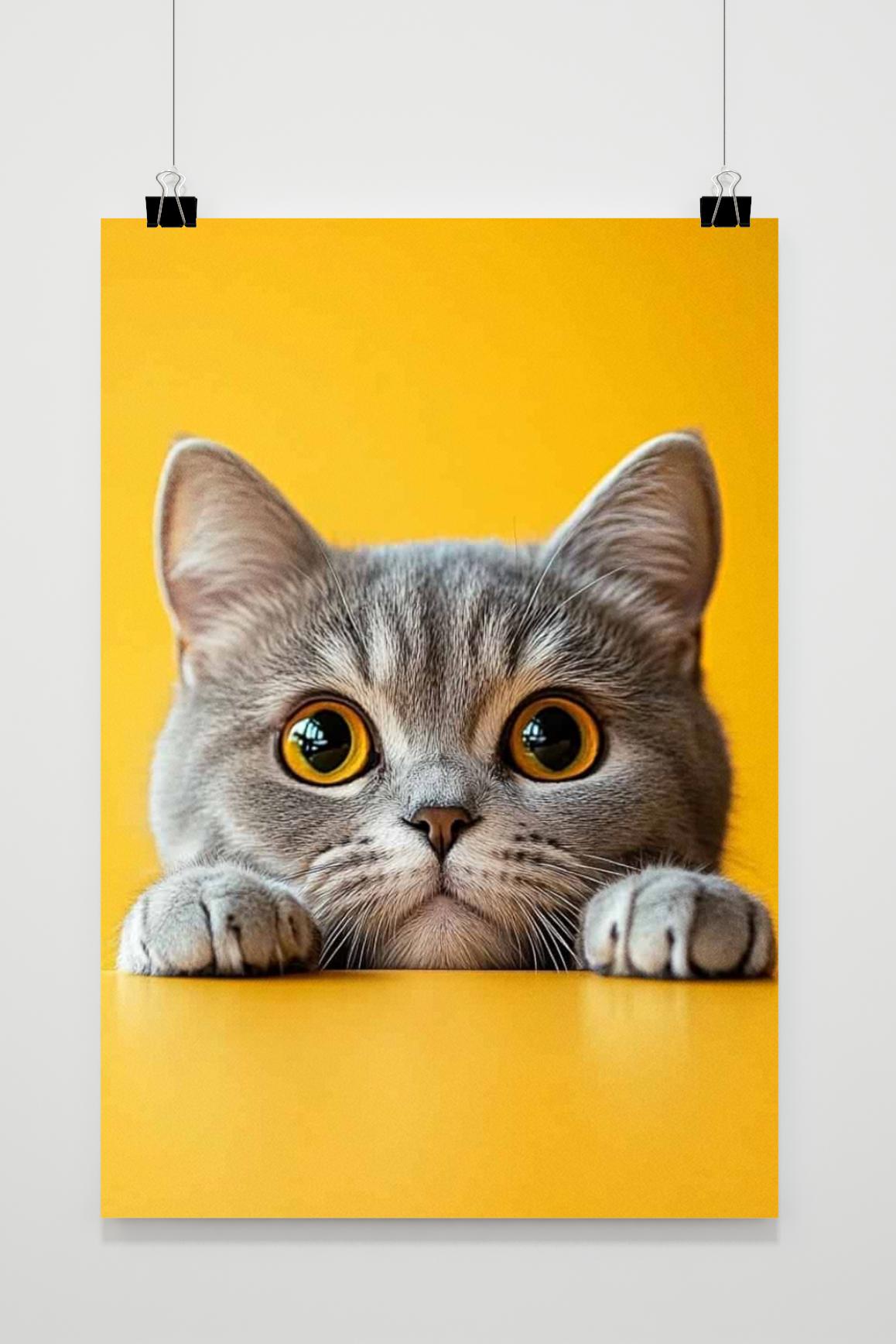 Affiche Chat Gris de 25 Artstreet