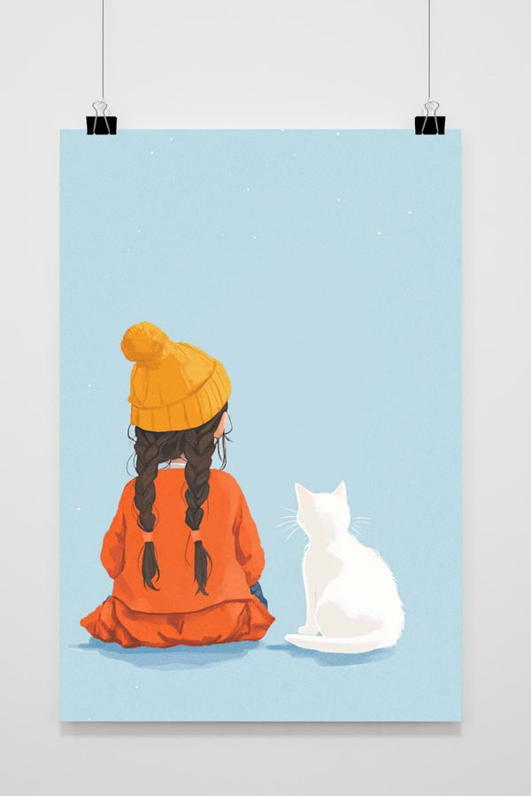Meisje Kat poster