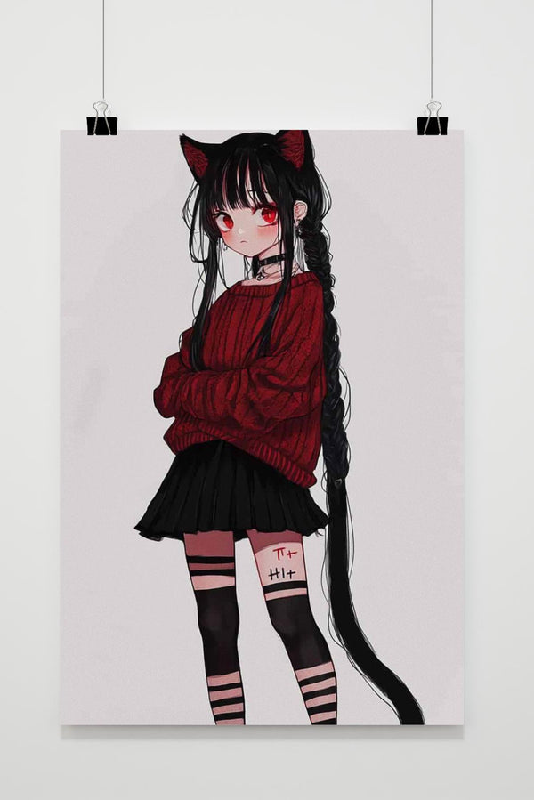 Anime Katmeisje poster