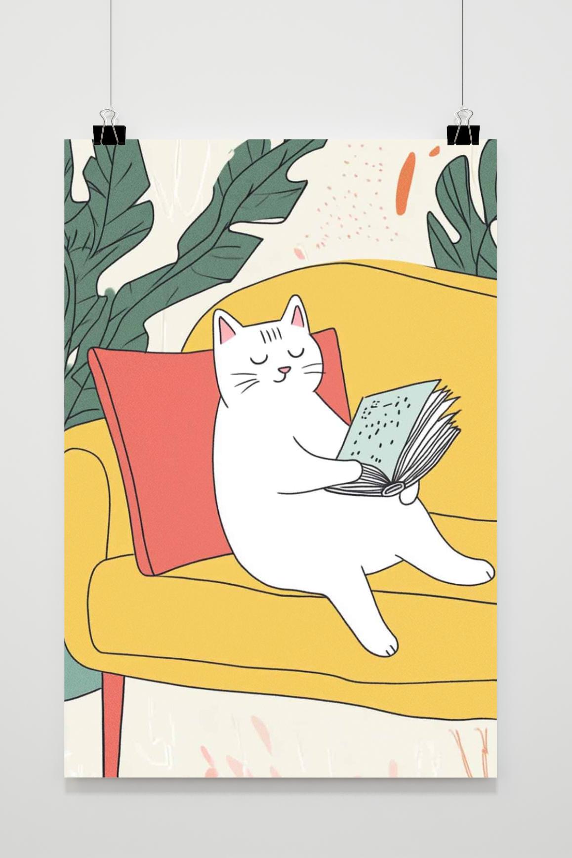 Affiche Chat Cartoon de 25 Artstreet