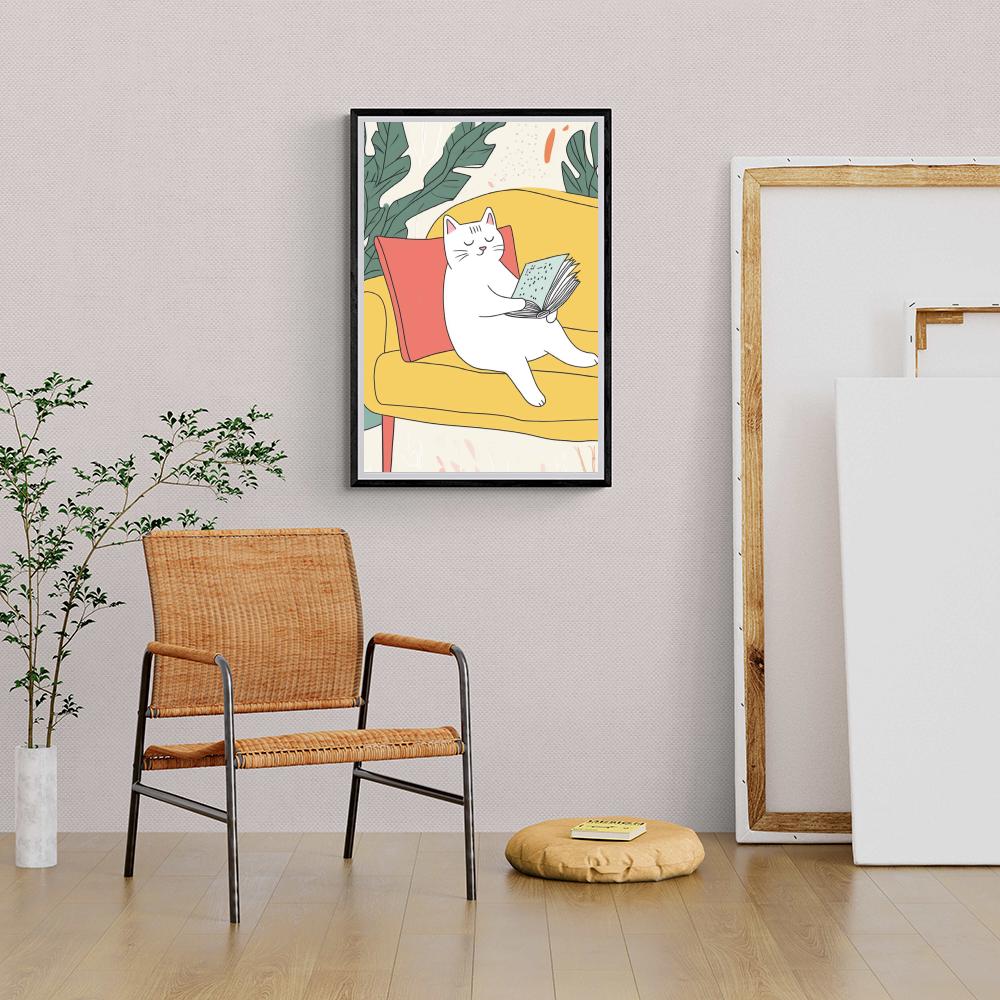 Chat Cartoon dans un intérieur