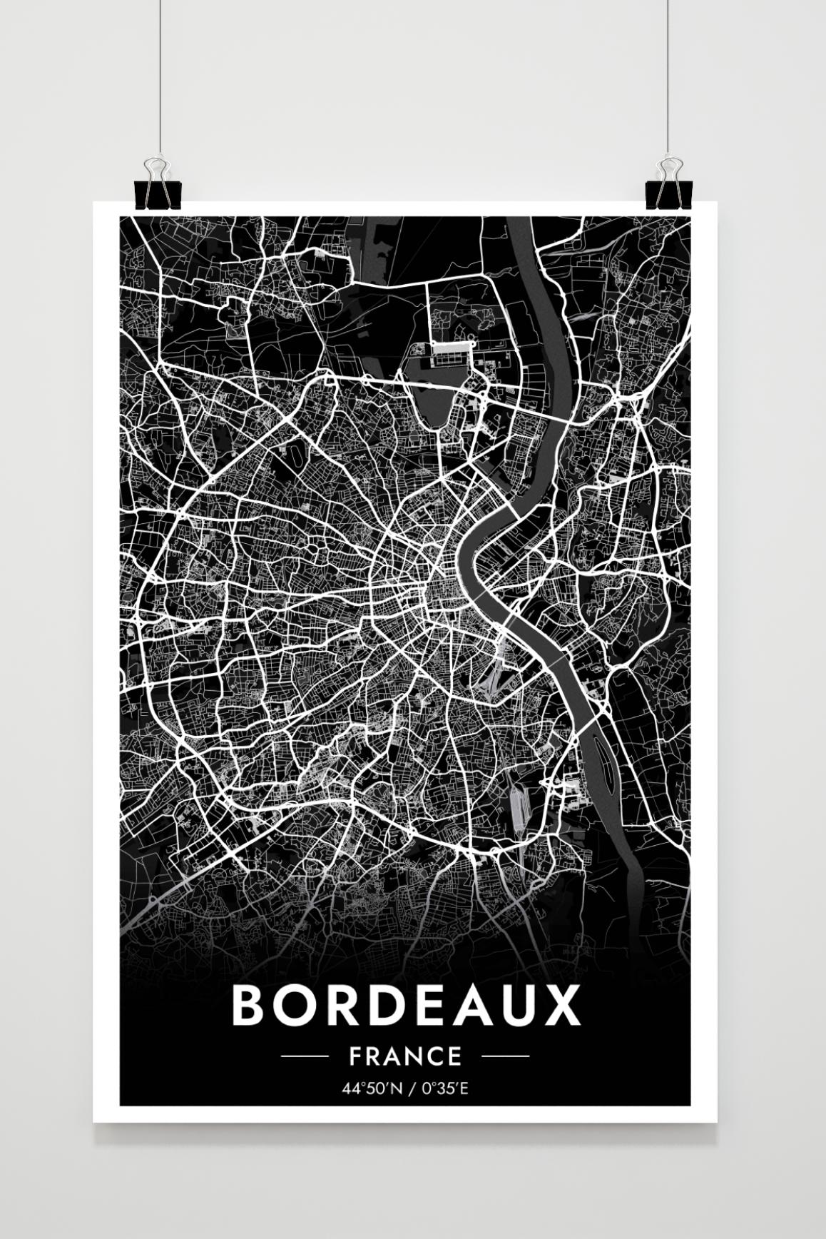 Bordeaux-Karte Frankreich