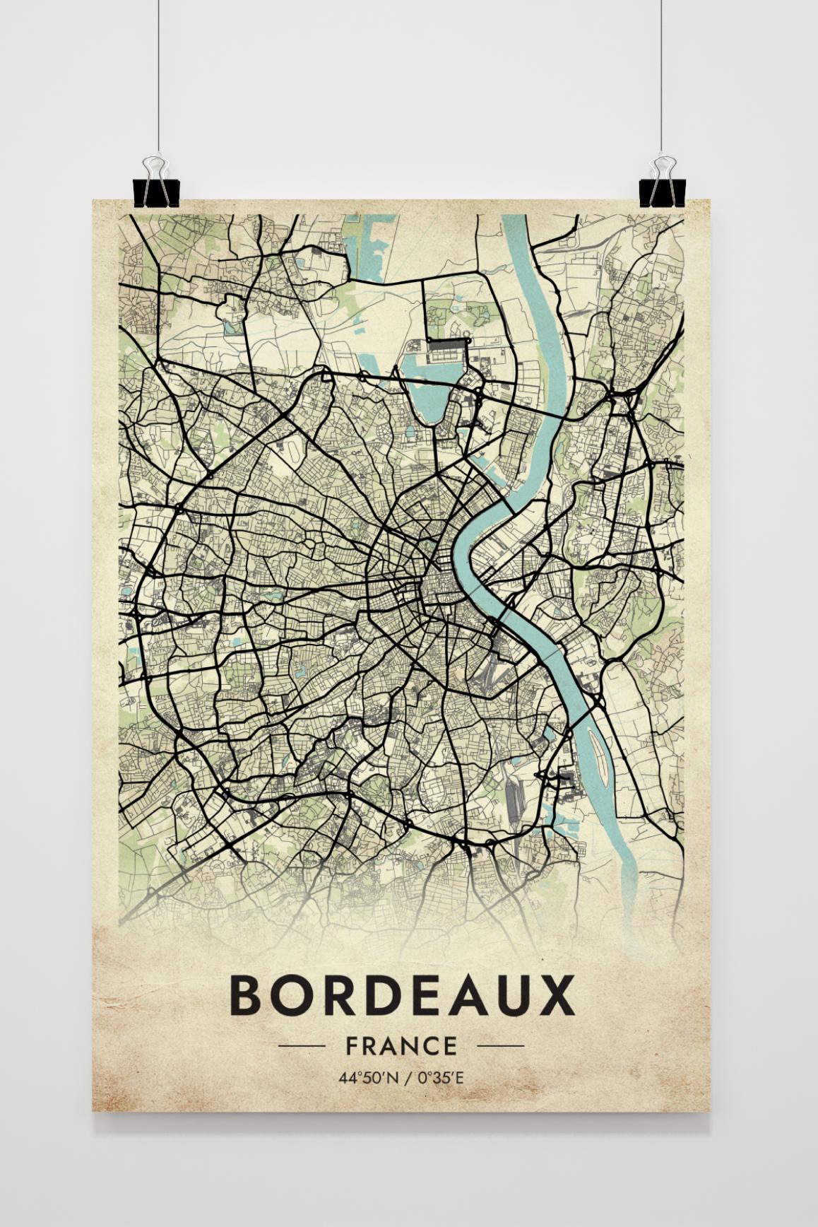 Bordeaux-Karte Frankreich